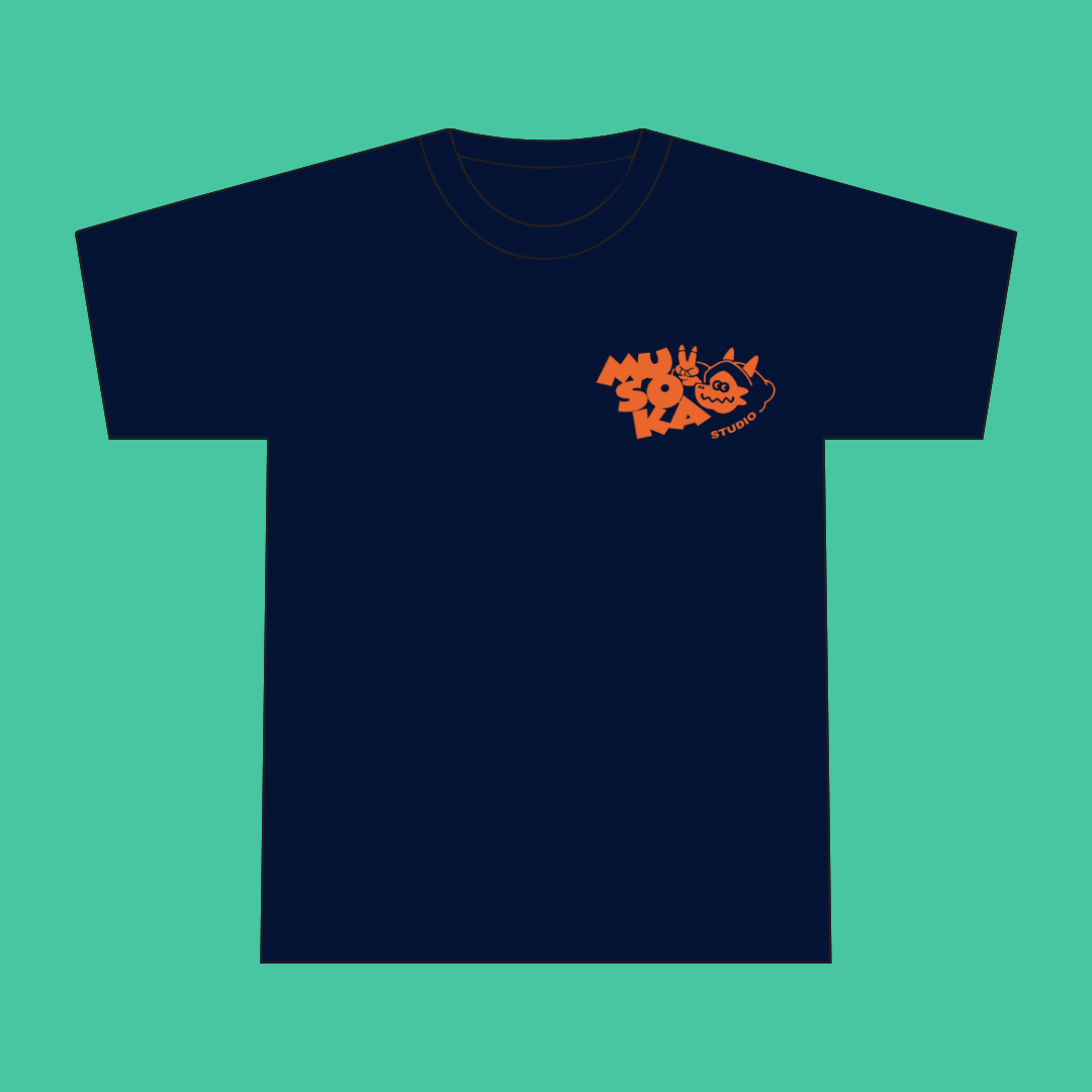 (Pop-Up Only) T-shirt Blue Navy / Orange - Musoka BG Club