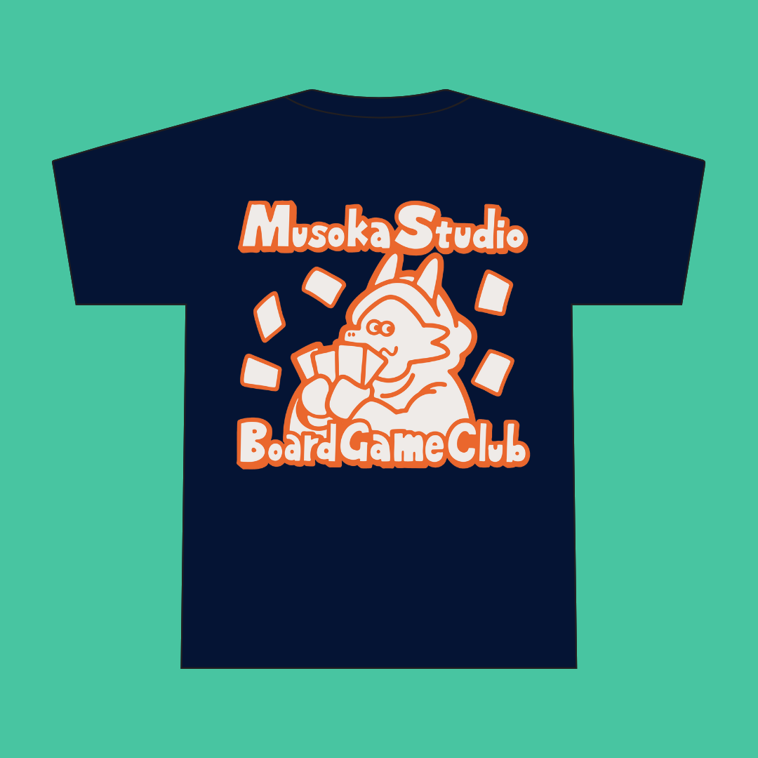 (Pop-Up Only) T-shirt Blue Navy / Orange - Musoka BG Club