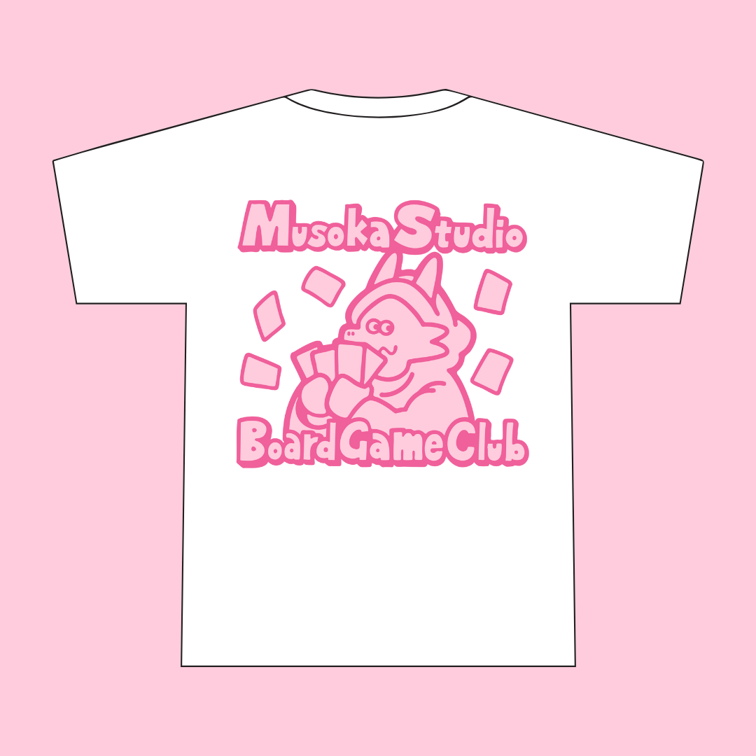 (Pop-Up Only) T-shirt White / Pink - Musoka Dragon