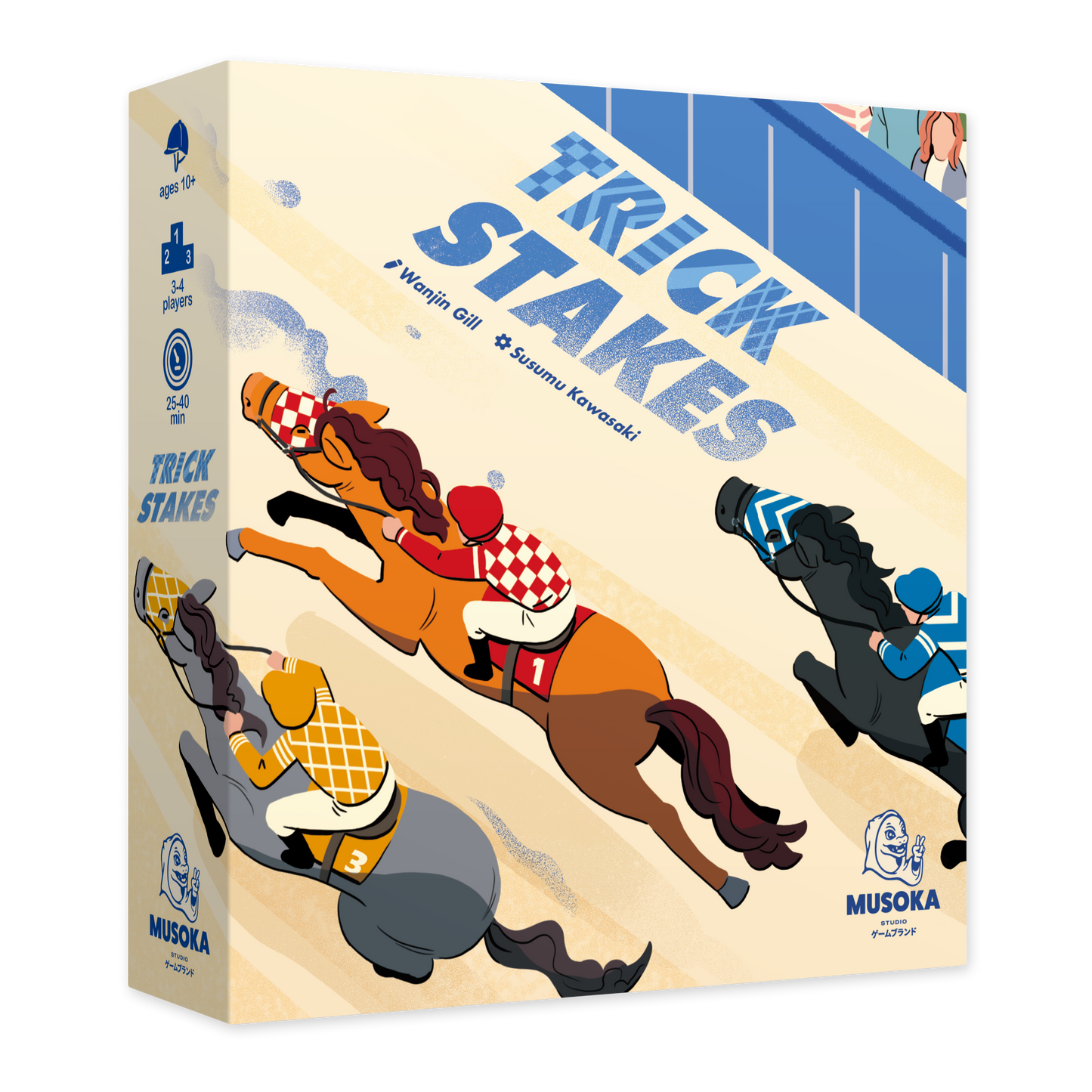 Trick Stakes horse racing card game, box and components
