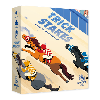 Trick Stakes horse racing card game, box and components
