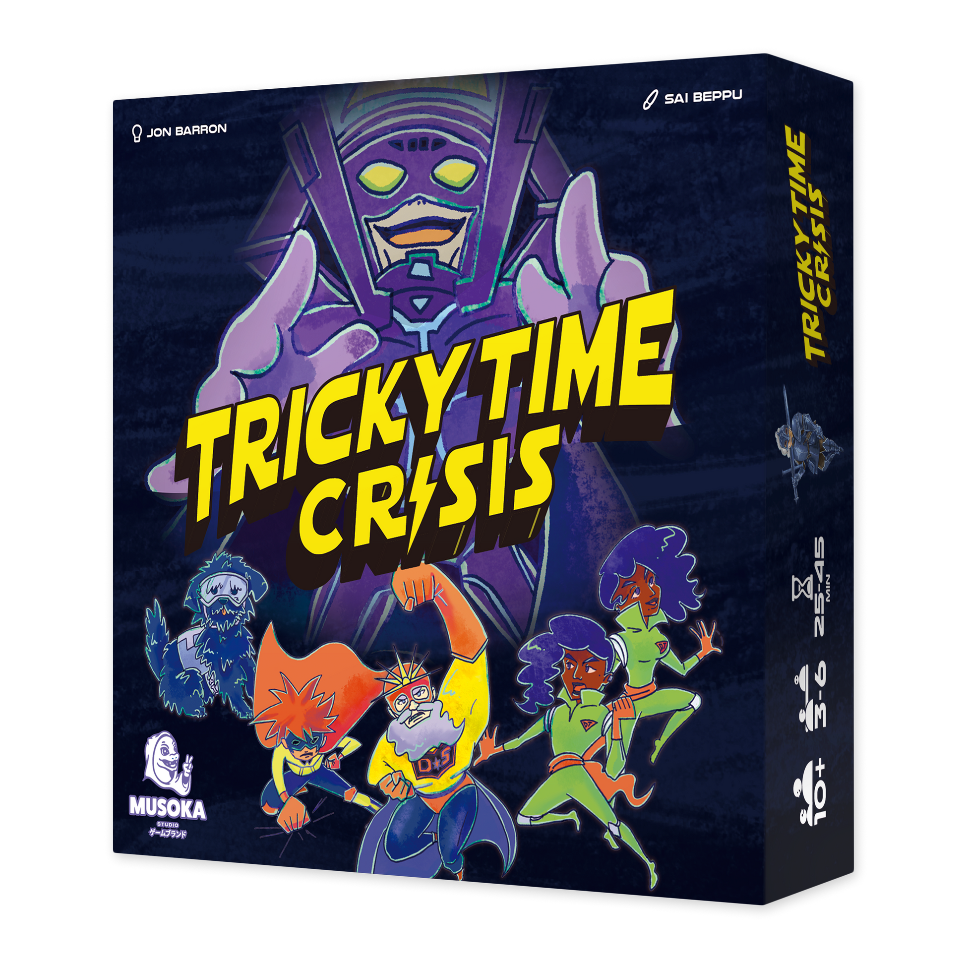 Tricky Time Crisis card game packshot with cards on display